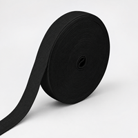 Sangle élastique tissée noire résistante, performance d'étirement stable pour la confection de vêtements, la couture et les accessoires textiles