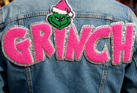 Patchs brodés personnalisés en chenille écologique style princesse western avec sequins thermocollants, strass et perles pour sweats à capuche, vestes et chapeaux