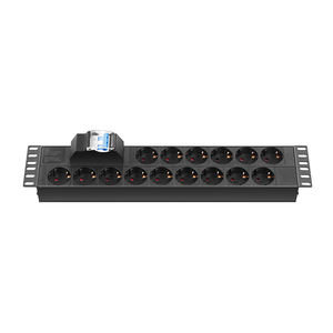 19-Zoll 2U <span class=keywords><strong>16A</strong></span> 15-fach PDU Rack-Stromverteilungseinheit CE ROHS Zertifiziert 2M Kabel 2P Schutzschalter Deutsche Steckdosen - Product Image 2
