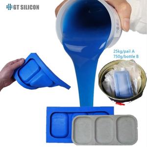 <span class=keywords><strong>A</strong></span> <span class=keywords><strong>B</strong></span> bahan pembuat cetakan RTV2 polikondensasi timah penyembuh cairan karet silikon untuk kerajinan Beton Produk cetakan - Product Image 1