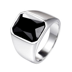 Anneaux en pierre naturelle en gros, anneaux de fiançailles en diamant pour hommes, classiques, courts, turquoise, tendance, pierres précieuses, anneaux de doigt personnalisés - Product Image 6