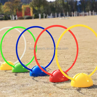 Juego de Anillos de Agilidad Multifunción, Postes de Entrenamiento de Velocidad con Base de Soporte, Anillo de Marcación para Entrenamiento de Fútbol
