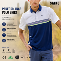 Polo de Golf Liso para Hombre, Logotipo Bordado en 3D, Tejido de Poliéster y Elastano, Corte Regular, Cuello Camisero, Secado Rápido