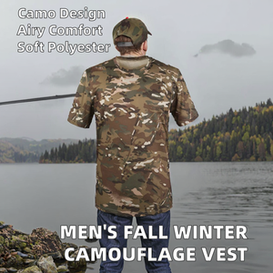 เสื้อยืดลายพรางสำหรับล่าสัตว์ในฤดูร้อน – เสื้อยืดแบบยุทธวิธีสำหรับกิจกรรมกลางแจ้ง ระบายอากาศได้ดี น้ำหนักเบา ซับเหงื่อ เหมาะสำหรับการเดินป่า ตกปลา และตั้งแคมป์ - Product Image 2