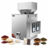 Machine de remplissage semi-automatique électrique contrôlée par PLC pour sacs alimentaires, boîtes, sachets, films - Haute productivité, économie d'énergie, faible bruit