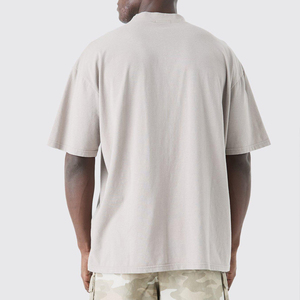 Camiseta de algodón 100% unisex para verano, lisa, al por mayor, estilo streetwear, con hombros caídos, oversize, de peso pesado, en blanco, para hombre - Product Image 3