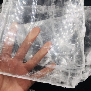 Rough Natural Clear Gypsum Selenite Slice Crystal Slab <strong>Mineral</strong> for Healing - Product Image 3