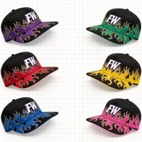 Casquette Snapback 5 Panneaux de Haute Qualité avec Logo Personnalisé Broderie Flamme Casquette de Baseball