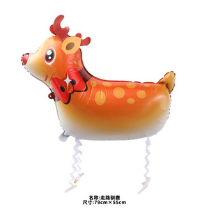 Bán buôn đi bộ vật nuôi nhôm Santa Claus lá bóng Helium Snowman ảnh đi bộ Hươu khủng long giáng sinh đi bộ bóng bay - Product Image 5
