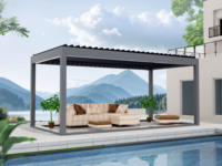 YouYa Pergola de toit rétractable extérieure étanche et résistante aux UV Stores bioclimatiques en aluminium multi-tailles Pergola solaire