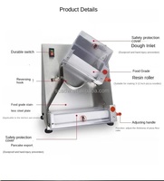 Machine à rouler la pâte à pizza professionnelle, à double rouleau, pour boulangerie, haute productivité, semi-automatique, 370W
