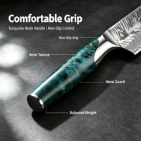 67-laags Damascus VG10 staal koksmes Santoku-stijl groentenmes huishoudelijk vleesmes professioneel keukenmes