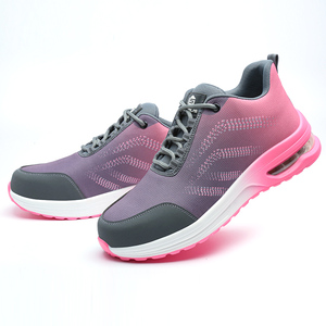 Nouvelles chaussures de sécurité pour femmes, roses, légères, à embout d'acier, anti-écrasement, anti-perforation, imperméables, antidérapantes, pour la construction, l'usine, le travail - Product Image 1