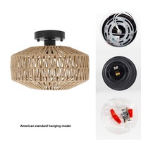 Plafonnier LED moderne en fer style Wabi-Sabi avec papier parchemin, indice de protection IP33, blanc chaud, pour la maison, le bureau, le couloir, la chambre