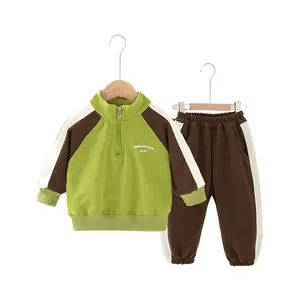 2024 Kids Clothing Set New Korean style cotton kids hoodies and sweat pants sweatsuit sets 2 Piece Set for Boys and Babies