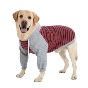 Sweat à capuche rayé pour animaux de compagnie, collection Hiver-Printemps, directement de l'usine, MOQ 200, vêtements pour grands chiens (Golden Retriever, Alaskan <span class=keywords><strong>Malamute</strong></span>) - Product Image 5