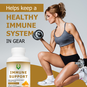 Private Label Immune Support Tablets Vitamin C D Antioxidants Vitamin A C E Chewable Tablets Support Immune System Citrus Flavor - Product Image 3