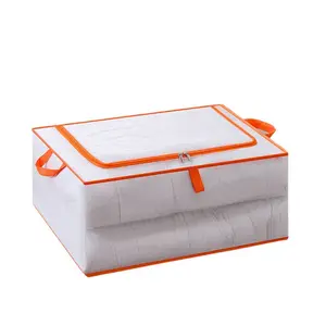 अंडरबेड वाले कपड़े भंडारण बॉक्स के नीचे आयोजक पारदर्शी फोल्डेबल क्लोडेबल स्टोरेज बॉक्स के तहत पारदर्शी फोल्डेबल