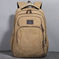 Sac à dos décontracté pour hommes, haut de gamme, grande capacité, pour la randonnée et les voyages en plein air, sac à dos pour ordinateur en toile imperméable