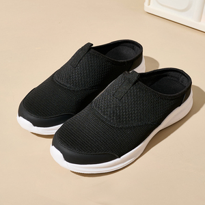 Offres de la marque : personnalisation en gros de <span class=keywords><strong>mules</strong></span> en maille pour femmes, chaussures de sport sans dos et chaussures plates tricotées antidérapantes pour la marche - Product Image 4