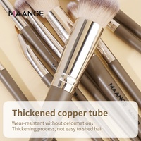 Maange pinceaux cosmétiques 18 pcs Private Label Rose Noir Ombre à paupières Blender Ensemble de pinceaux de maquillage personnalisés