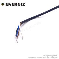Insert de connecteur m12 d'approvisionnement d'usine femelle 4 broches avec indicateur led avec câble 2M