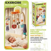Mobile musical rotatif pour berceau de bébé, jouet suspendu au lit, hochet pour nouveau-né, clochette de lit pour l'éveil et le développement