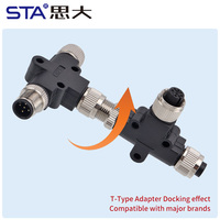 Conector Impermeable M12 Personalizado, Adaptador YT, Divisor de Uno Macho a Dos Hembras, 2, 3, 4, 5, 6, 8 Pines