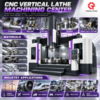 Mesin CNC Pusat Penggilingan dan Pembubutan Vertikal Meja Putar Spindle Face Mill Chip Conveyor Panel Kontrol Mesin CNC