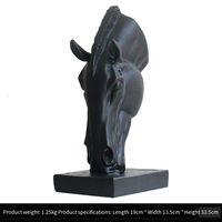Vase Tête de Cheval en Résine, Décoration Artistique Animale pour Salon, Bureau, Thème Voyage et Cadeau de Pendaison de Crémaillère