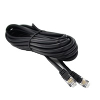 Câble téléphonique rond 26AWG 4P4C à paire torsadée avec connecteurs RJ9 moulés, 2 mètres et 5 mètres
