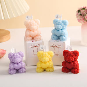 Cadeaux Saint Valentin Fleur Ours Rose Bougie Parfumée Love Teddy 3D Rose Ours Rose Bougies - Product Image 1