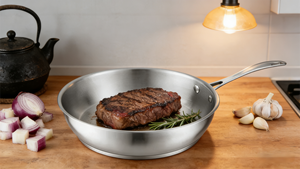 Juego de Ollas de Acero Inoxidable 304: Sartén Profunda + Cacerola + Olla para Caldo |   Utensilios de Cocina Compatibles con Inducción, Revestimientos No <span class=keywords><strong>Tóxicos</strong></span> - Product Image 2