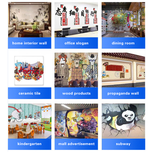 Tường bức tranh tường máy xách tay tự động di chuyển bằng bánh xe 3D dọc tường máy sơn tường máy in - Product Image 3