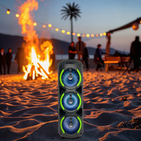 Altavoz Portátil Inalámbrico Profesional Recargable de 8 Pulgadas para DJ y Karaoke, con Luces LED RGB, 5.0, 20W, App
