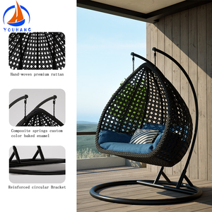 Vente en gros Silla Colgante De Mimbre 2 places Suspendus De jardin Double Chaise Oeuf Hangstoel 2 Persoon - Product Image 2