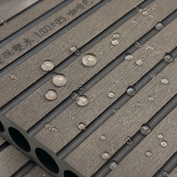 Vente en gros de terrasses en composite bois-plastique (WPC) antidérapantes, imperméables, à trous ronds, 150x25mm, pour jardin et terrasse