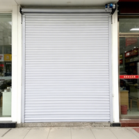 Porte à enroulement électrique en acier inoxydable 201/304, ensemble complet, design moderne, pour devanture de magasin, usine, ignifuge, résistante au vent