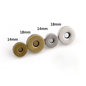 Thân Thiện Với Môi 18Mm 14Mm Từ Nút Bền Vòng Kim Loại Snap Móc Kẹp Nút Từ Tính Cho Túi - Product Image 1