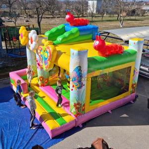 Castillo inflable comercial con tobogán y diseño de abejas, pripuciamas batutas, brincolín infantil para exteriores - Product Image 3