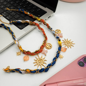 Collier Pendentif Soleil Lune Étoiles en Acier Inoxydable Bijou Tendance Accessoire de Mode Origine Yiwu JDN0308030 - Product Image 4