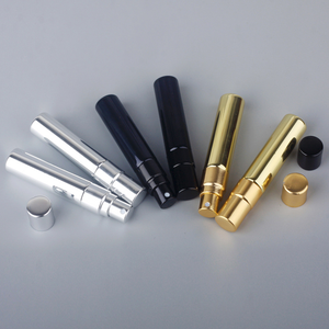 Mini Fashion 10 ml Leak-proof Refillable Perfume <b>Spray</b> Bottle Electroplated Gold <b>Silver</b> Black Glass Silk Screen Printed Cosmet - Product Image 6