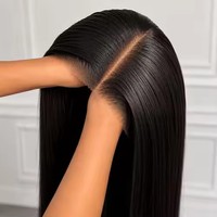 Wig Rambut Asli Tanpa Lem Grosir, Wig Lace Front Brasil HD, Rambut Mentah Sejajar Kutikula, Wig Full Frontal Lace