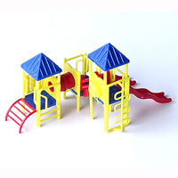 Mini toboggan de parc extérieur en plastique, modèle miniature de terrain de jeu pour enfants, modèle de table à sable, matériaux de décoration DIY