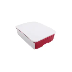 Gabinete de caixa abs, cor vermelha e branca, para raspberry pi 4 modelo b, imperdível