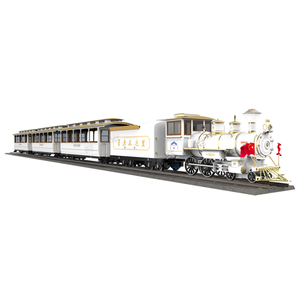 Tren eléctrico de pista para parques de atracciones al aire libre y áreas escénicas de juegos hechos de metal duradero y fibra de vidrio - Product Image 1