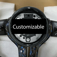 Palancas de cambio de fibra de carbono forjado azul para BMW Performance, cubierta de Alcántara, pantalla LED para F80 F30 E90 M3 M4 M5