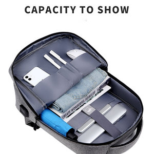 Sac à dos pour ordinateur portable de voyage antivol de 15,6 pouces avec port de charge USB, Oxford résistant à l'eau, 30l, sac souple en polyester pour voyager - Product Image 5