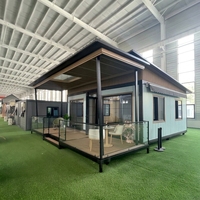 Maison conteneur pliable et extensible de style artisanal personnalisé avec panneaux métalliques sculptés pour usage agricole et résidentiel