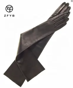 Wholesale Ladies Italian Opera 50 cm Long Leather Gloves Supplier